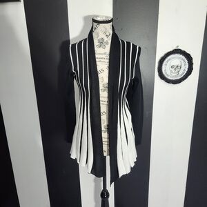 Vintage Black and White Women's Cardigan